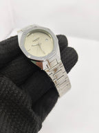 Audemars Piguet (AP) Silver Watch with Silver Dial & Date Adjust