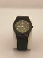 TIMAS Classic Quartz Wristwatch – Green Dial with Leather Strap