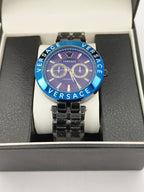 Versace Chronograph Blue Bezel Men’s Watch