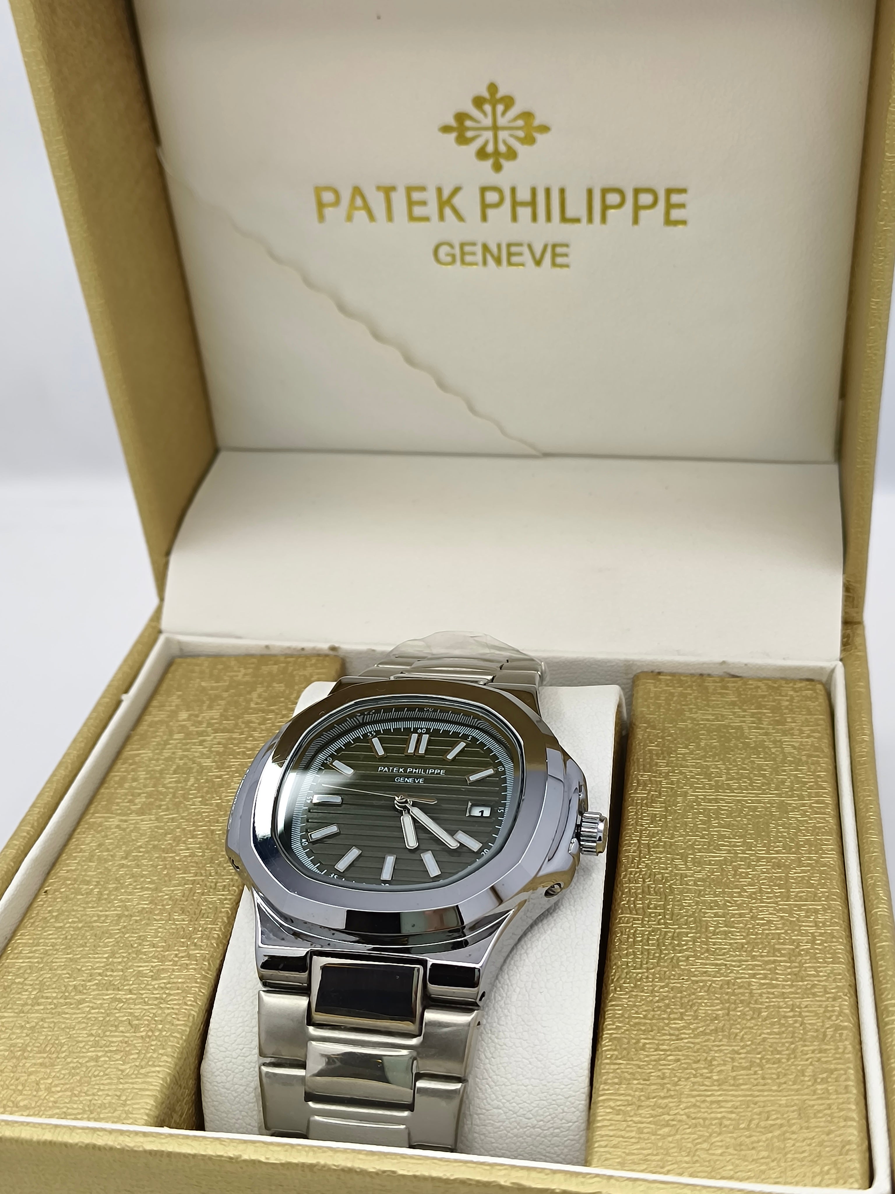 Patek Philippe Nautilus  Green Dial Stainless Steel Watch