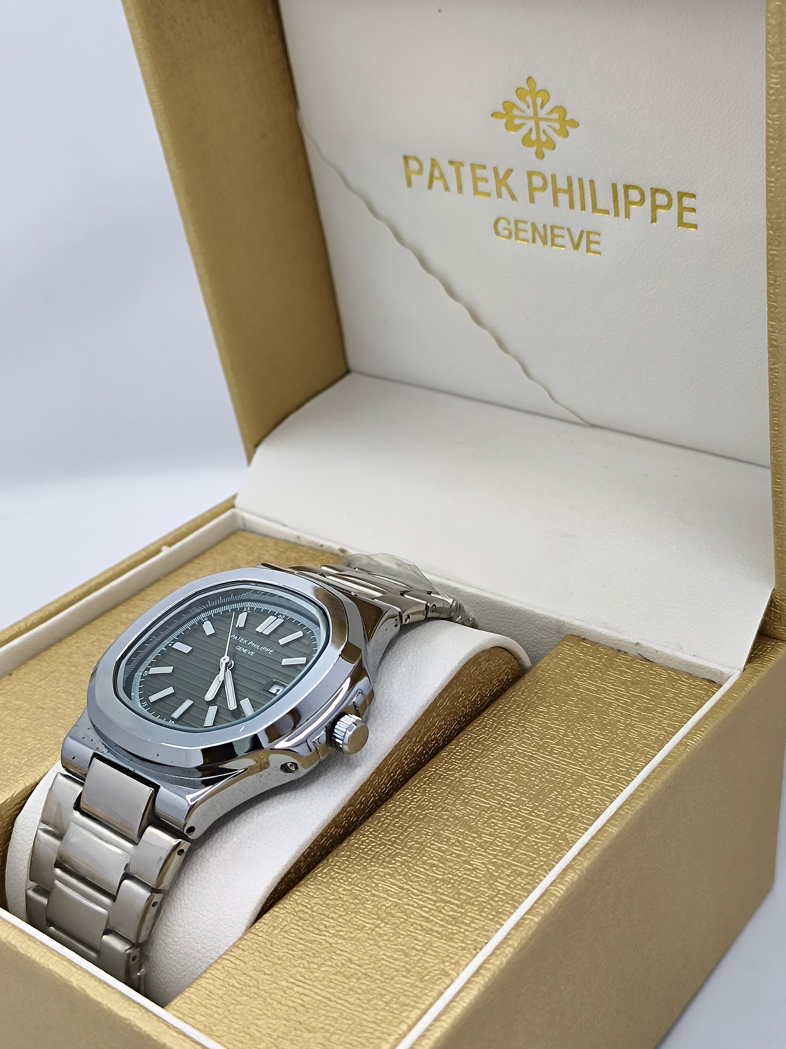 Patek Philippe Nautilus  Green Dial Stainless Steel Watch