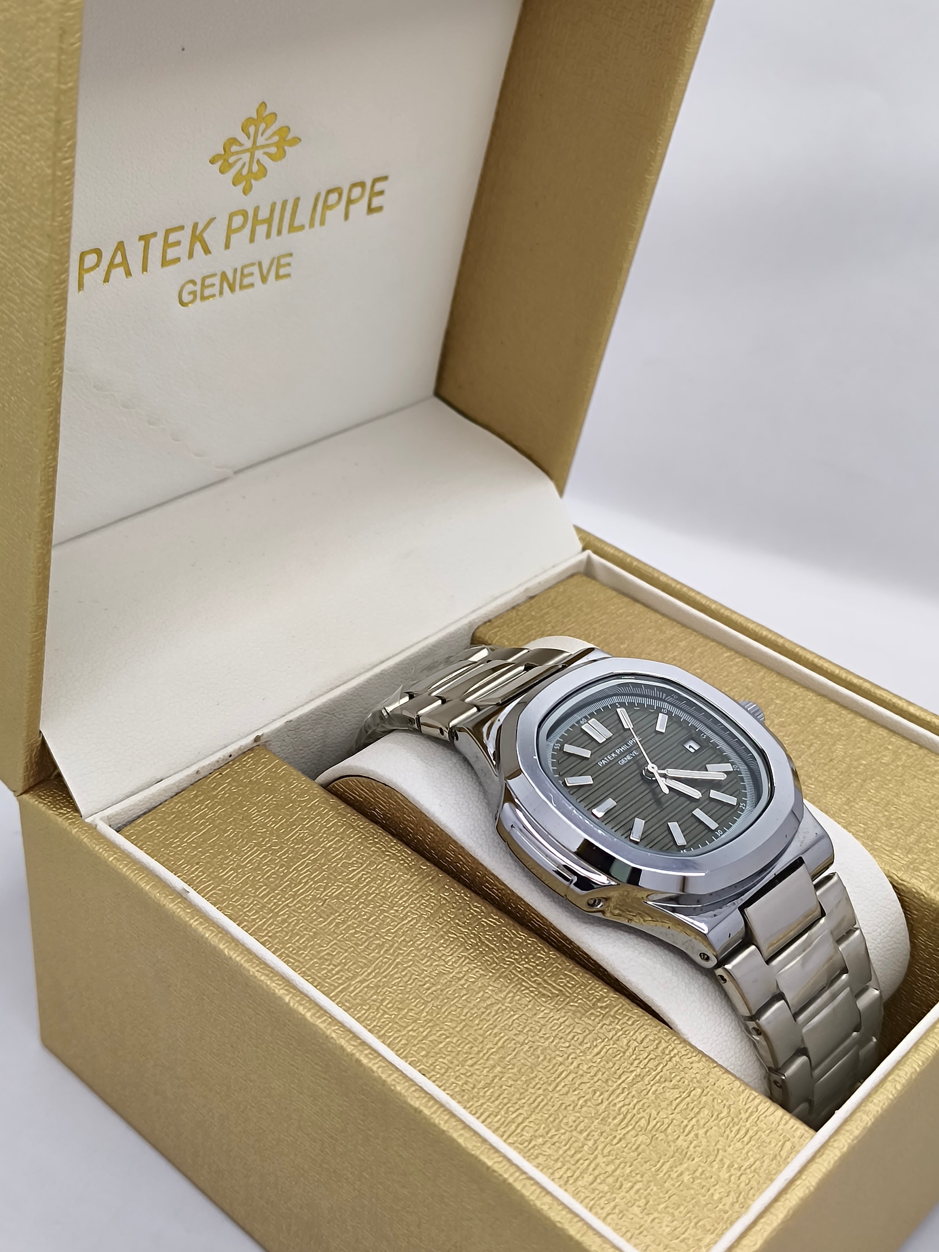 Patek Philippe Nautilus  Green Dial Stainless Steel Watch