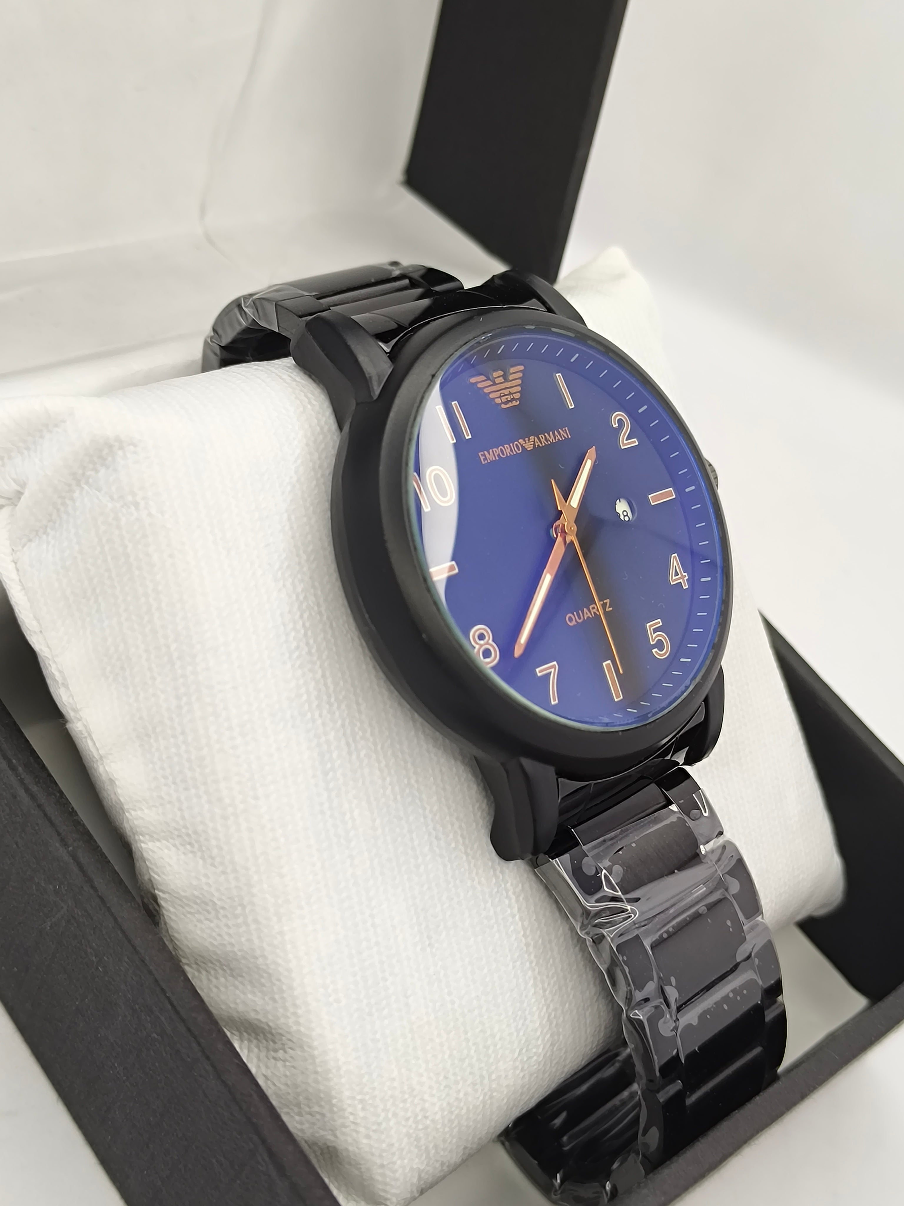 Emporio Armani Quartz Men’s Watch – Black Dial
