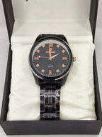FITROSS Quartz Watch – Black Dial with Rose Gold Accents